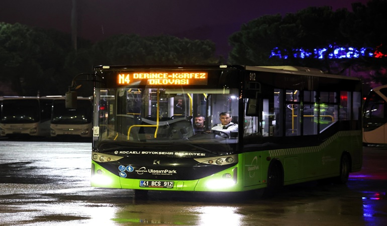 Kocaeli’de 24 saat kesintisiz ulaşım: Sabaha kadar yollardalar