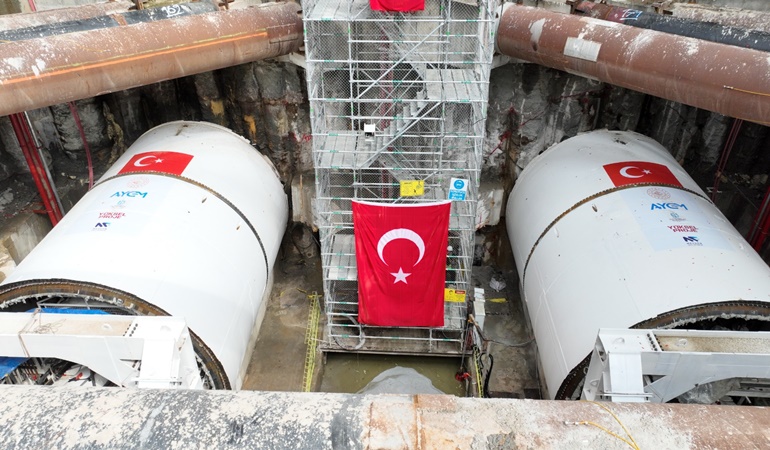 Kocaeli’de dev köstebekler metro için tünel açmaya başladı