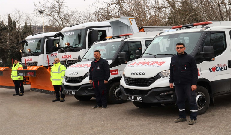 Kocaeli’de karla mücadele ekipleri hazır kıta