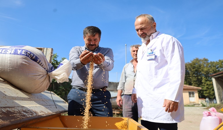 Kocaeli’de seyyar selektör makinesi ile çiftçilere büyük kolaylık