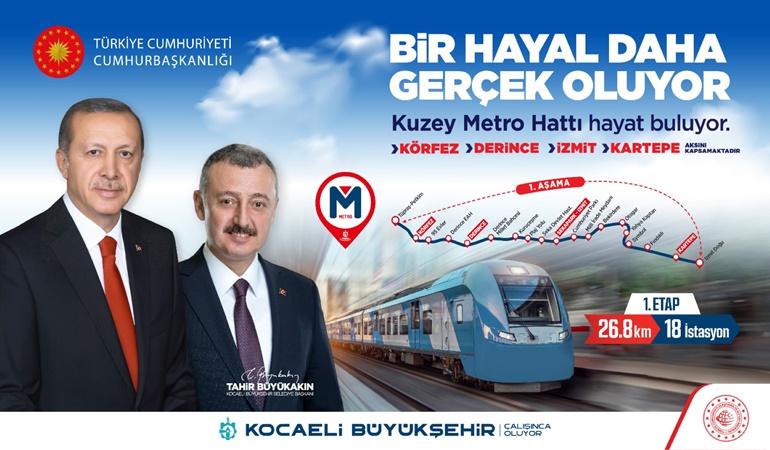 Kocaeli Kuzey Metro hattı 2024 yatırım programına alındı