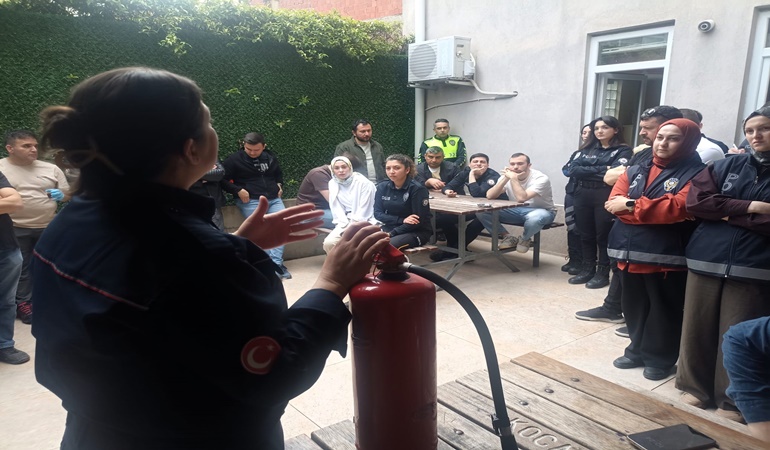 Kocaeli polisine yangın eğitimi