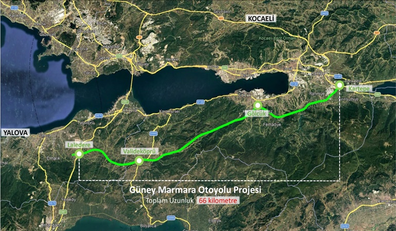 Kocaeli-Yalova Otoyolu’nda 78 kilometrelik proje için planlar onaylandı