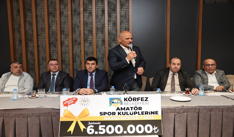 Körfez'de amatör spor kulüplerine 6,5 milyon TL nakdi destek