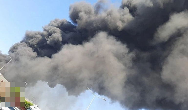 Körfez’de gübre fabrikası alev aldı