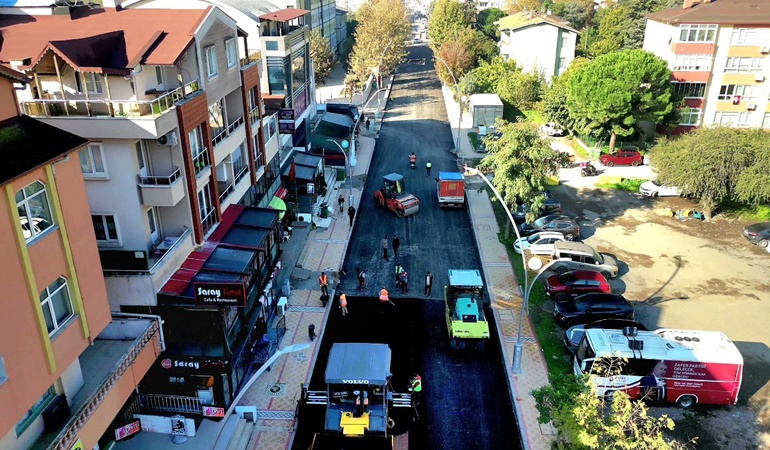 Körfez Mimar Sinan Mahallesi’nde asfalt mesaisi