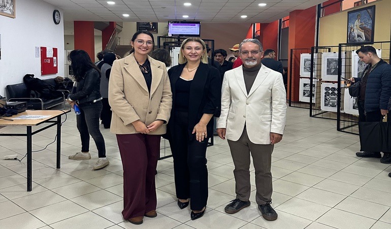 KOÜ öğrencilerinin özgün baskı tekniği ile ürettikleri resimler görücüye çıktı