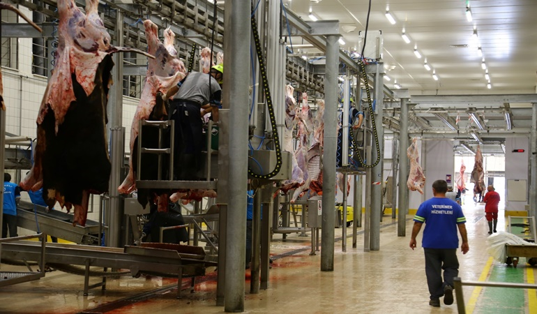 Kurban kesim merkezinde tam kapasite hizmet