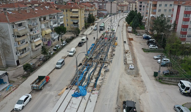 Kuruçeşme tramvayda ray imalatı tamamlandı