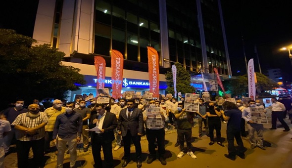 Milli Görüşçüler o gazeteyi protesto etti