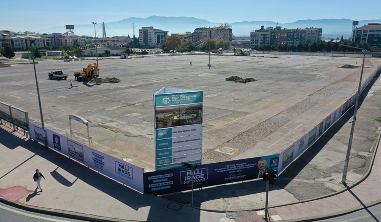 Milli İrade Meydanı’nda hafriyat kazısına başlandı