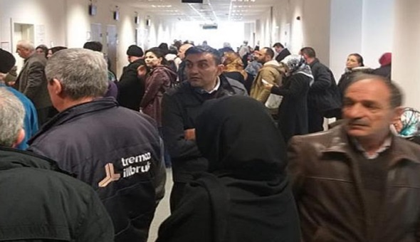 O hastanede uzun kuyruk çilesi bitmiyor