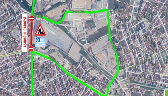 O ilçede halk otobüslerinin güzergahı değişti