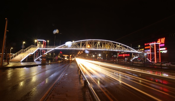 O üst geçit iki gün kapalı