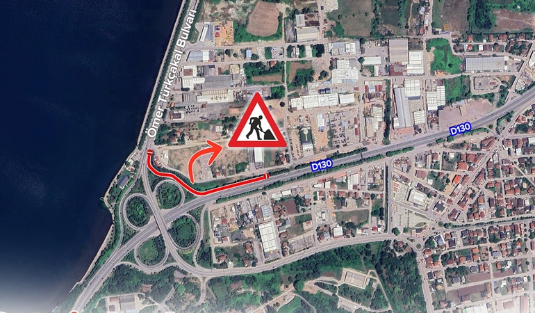 O yol geçici olarak trafiğe kapatıldı