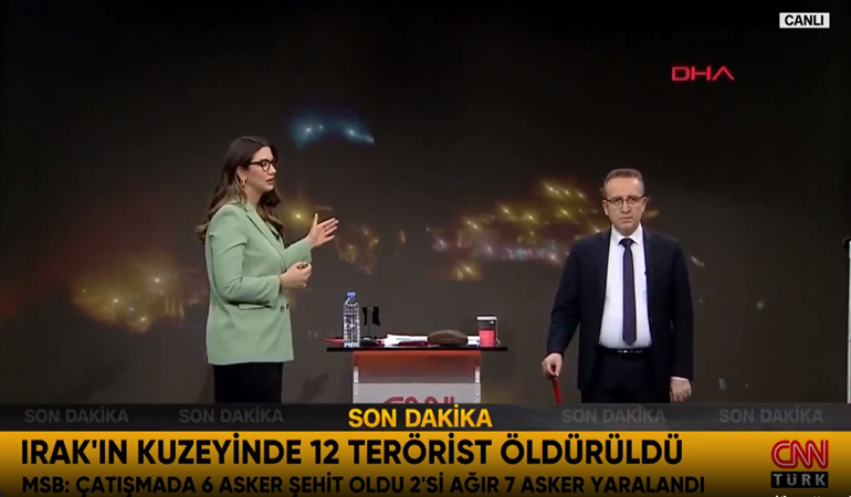 Olmayan çatışmanın sesini dinlettiler