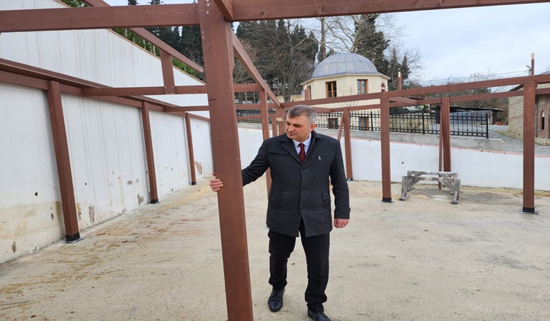 Örcün Sultan Baba’da el emeği ürün satış noktası yapımı başladı