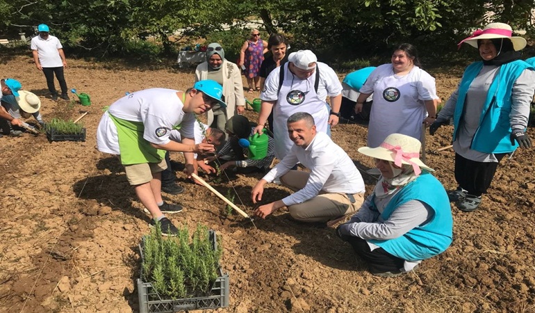 Özel bireyler aromatik bitkilerle rehabilite ediliyor 