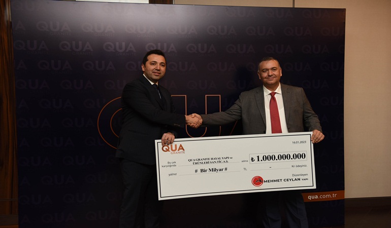 QUA Granite ile Mehmet Ceylan Yapı rekor satışa imza attı