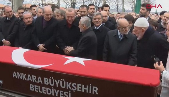 Şevket Kazan'ın cenazesinde buluştular