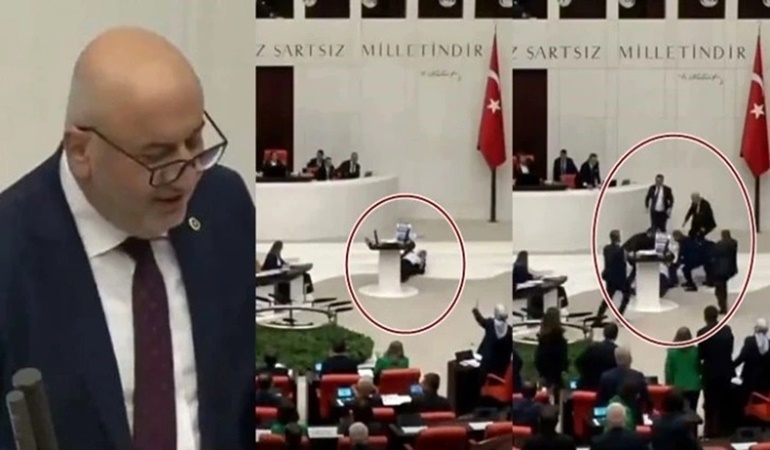 SP’li vekil yere yığıldı ve AKP’liler: Allah’ın gazabı böyle olur diye bağırdı