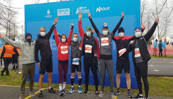Sportif Kandıralılar İstanbul yarı maratonunda ter döktü
