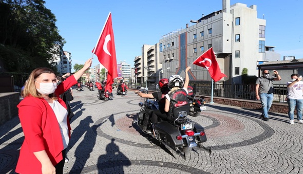 Startı Fatma Başkan verdi motorcular nefesleri kesti