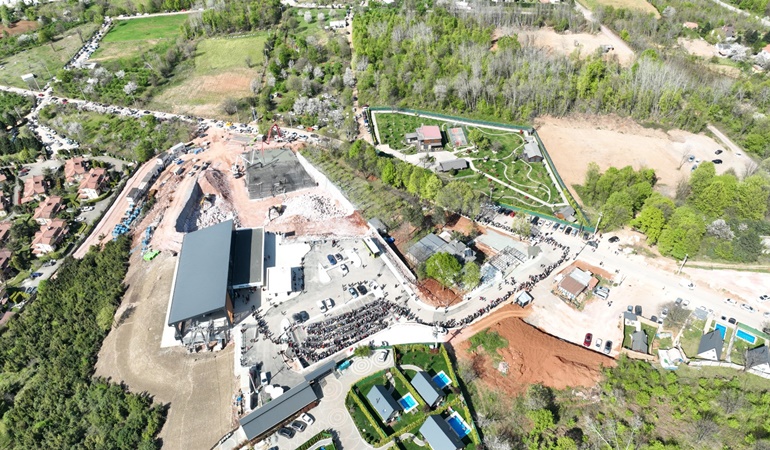 Teleferik otoparkı için ilk temel betonu atıldı