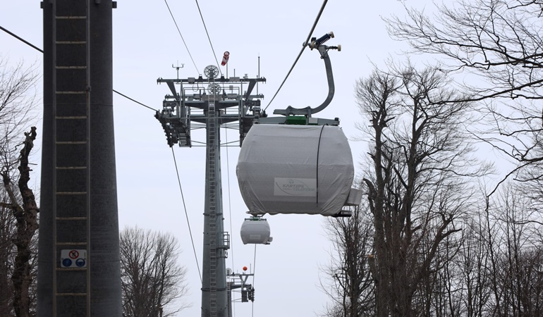 Teleferik projesinde ilk test sürüşü gerçekleşti