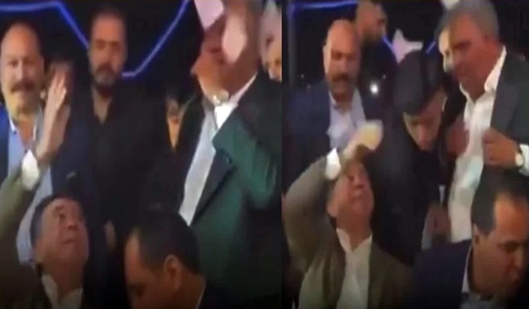 Tepki çeken görüntüler! AKP'li başkanlar düğünde para saçtı