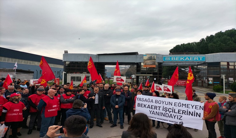 TKP'den grevdeki Bekaert işçilerine ziyaret