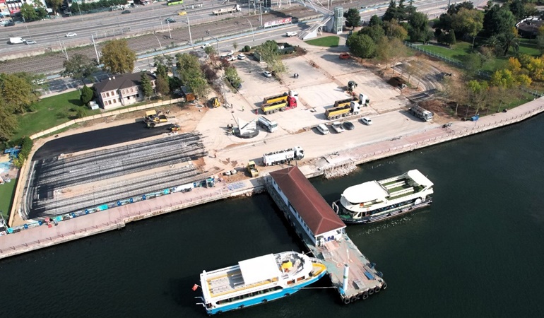 Vapur İskelesi Otoparkı’nda yoğun çalışma
