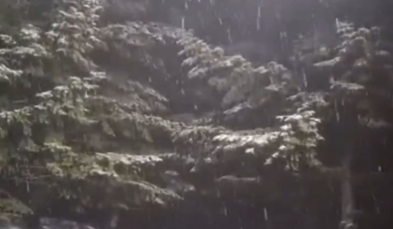 Yağmur damlaları Kocaeli’nin yüksek kesimlerine kar tanesi olarak düştü