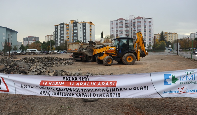 Yahyakaptan Pazar Alanı yenileme çalışmaları başladı