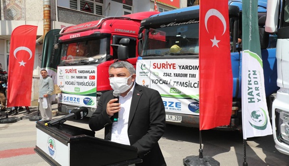 Yardım Tır’ları Dilovası’ndan uğurlandı