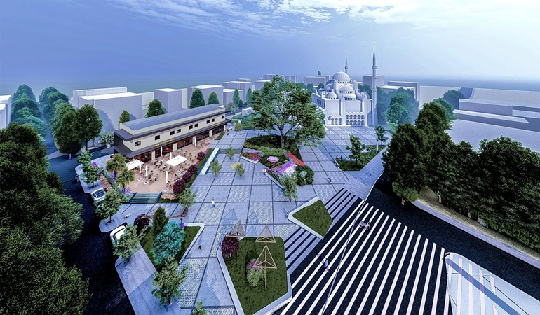 Yarımca Kent Meydanı’nda çalışmalar sürüyor