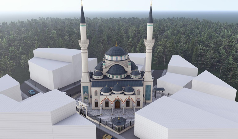 Yıkılan Kuruçeşme Merkez Cami yeniden yapılıyor